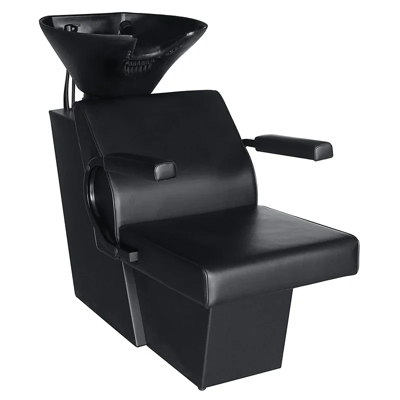 Luxo Hair Wash Basin e Cadeiras Set, Shampoo Chair, Móveis de salão portátil, barato, novo design