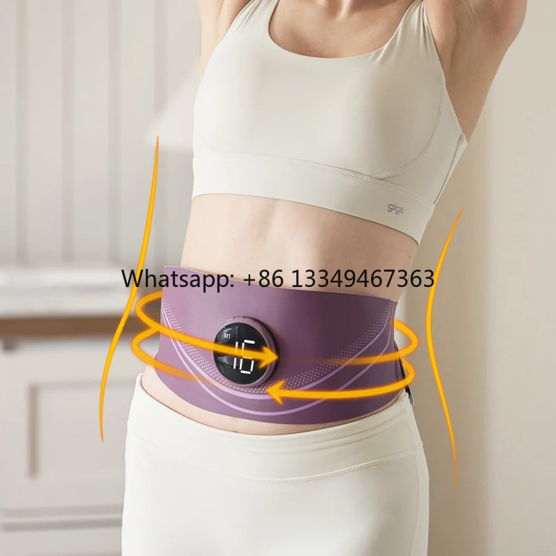 Electric Hot Compress Lower Back Abdomen Massage Belt EMS TENS Heating Waist Massager Back Lumber Waist Massager Belt
