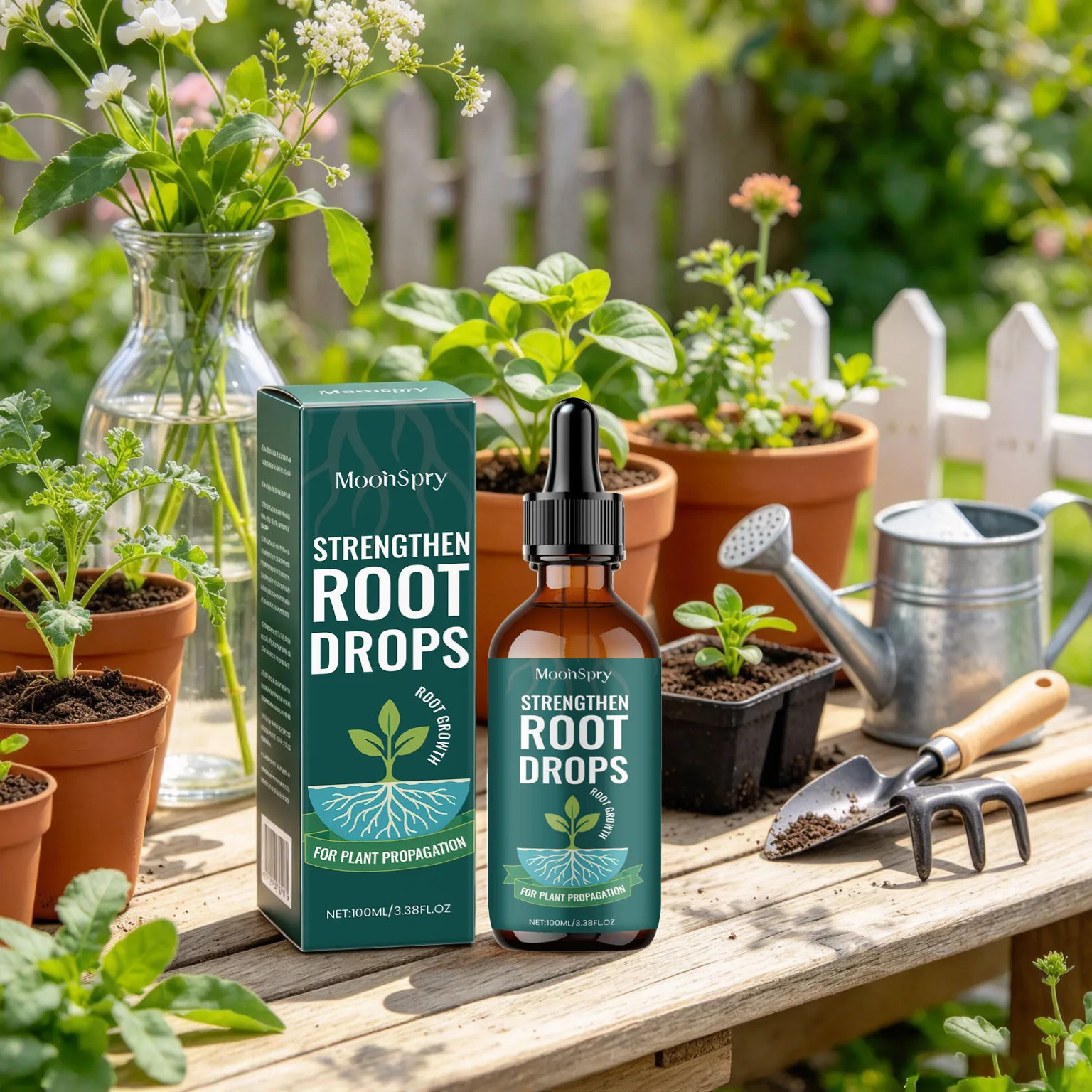 100ML Plant Rooting Drops Strengthen Root Plant Fertilizer Promote Plant Growth Drops for Potted Plants, Flowers, Vegetables