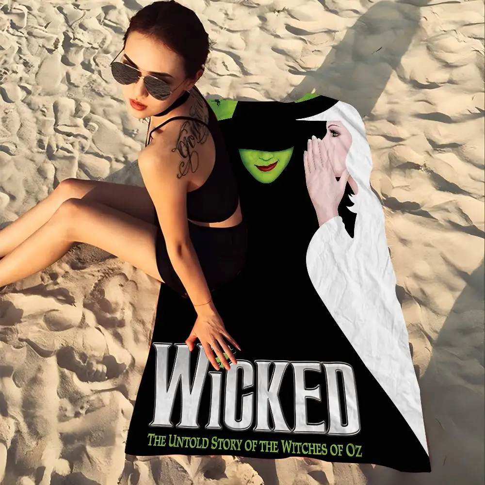 Classic Movie W-Wickeds Microfiber Printed Beach Towel Mountain Climbing Yoga Beach Swimming Running Absorbent Soft Towel