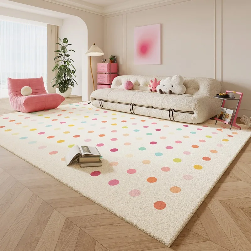Large Area Rugs Living Room Decoration Pink Carpet Ins Style Children's Bedroom Bedside Floor Mats Cartoon Soft Plush Rug 거실카페트