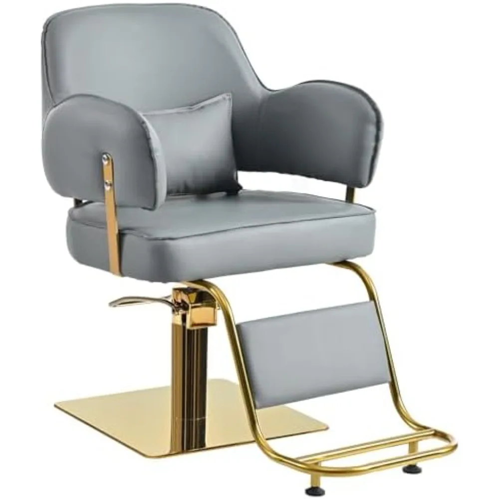 

Harper & Bright Designs Barber Chair Salon Chair for Hair Stylis with Heavy Duty Hydraulic Pump Adjustable Beauty Shampoo Barber