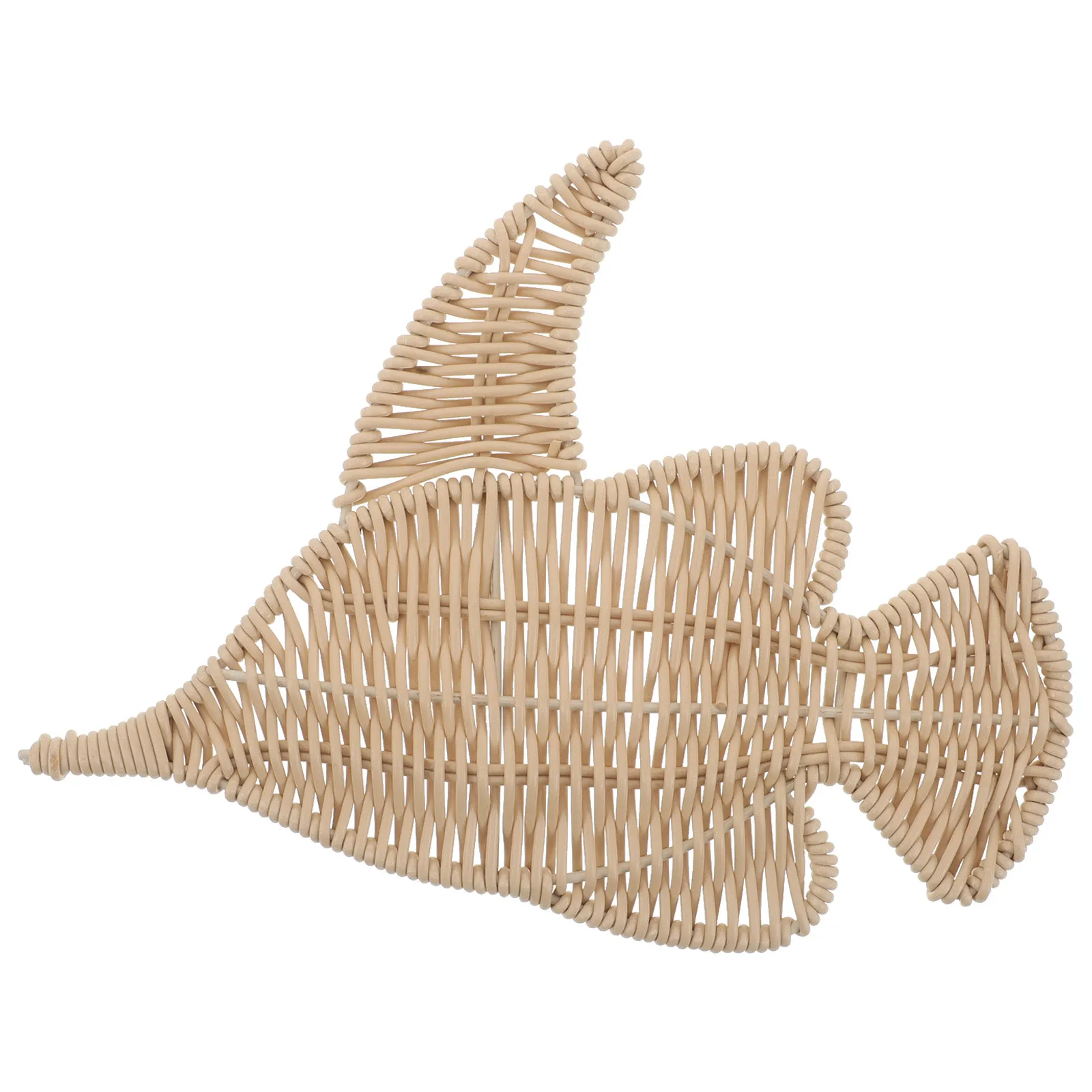 

Настенный декор в виде тропической рыбы, ручная работа, имитация ротанга, в стиле бохо, настенное искусство в морском стиле, украшение для пляжа