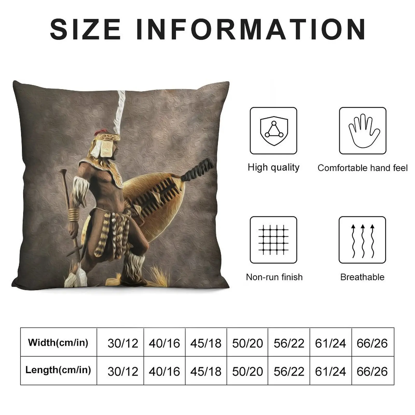 ZULU KING SHAKA ZULU Throw Pillow Pillowcases Cushion Covers Sofa Decorative Cushions For Luxury Sofa pillow