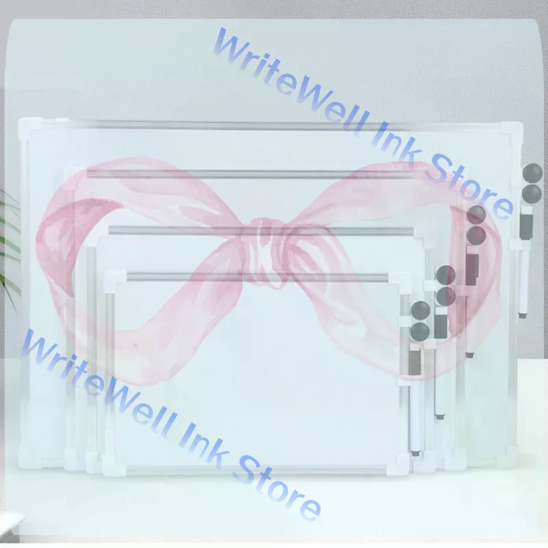 Wall-Mounted Double-Sided Magnetic Aluminum Whiteboard With Two Magnets And Whiteboard Marker With Eraser For Teaching Learning