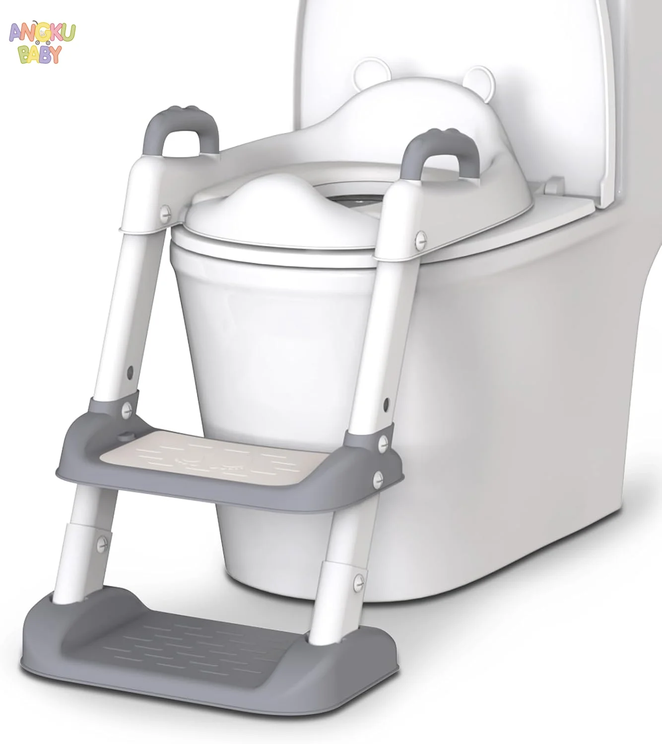 Potty Training Seat with Step Stool Ladder for Toddlers Adjustable Kid Toilet Seat with Splash Guard Anti-Slip Child Potty Chair