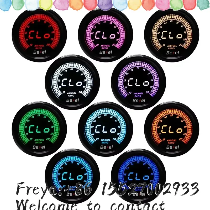 52mm Boost Car Meter New Water Temp Oil Temp Volt Vacuum Tachometer EGT Air Fuel Ratio Oil Pressure Gauge in 10 Colors