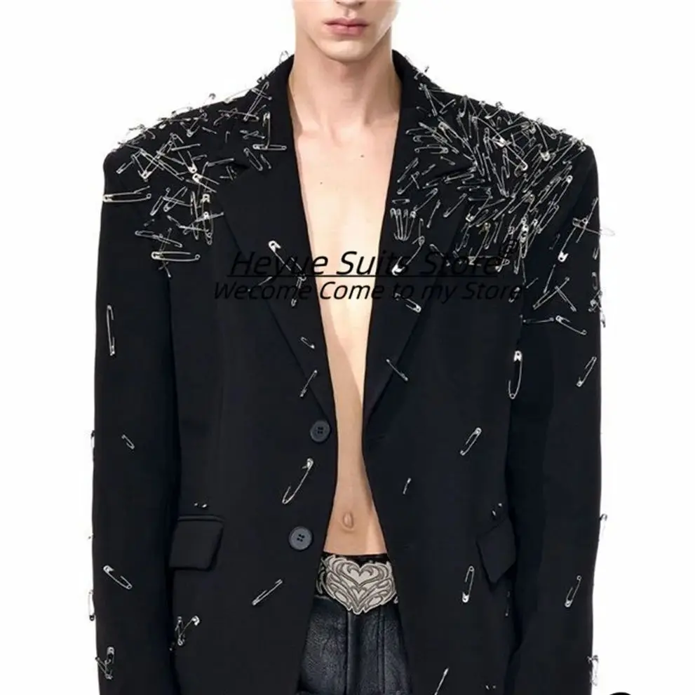 Latest Design High-end Prom Men Suits Customized Slim Fit Peak Lapel Tuxedos Male Party Blazers 2 Pieces Sets trajes para hombre