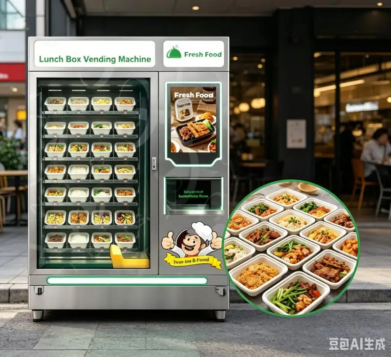 Customized Lunch Box Vending Machine Stainless Steel Smart Food Locker Automatic Meal Vending Cabinet Self Service Equipment