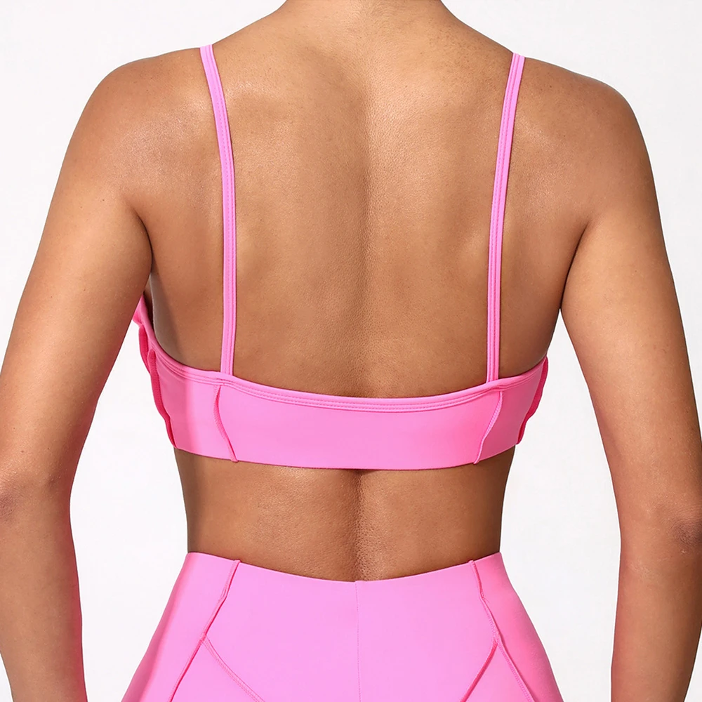 

Women Sports Bra Fitness Top Anti-Sweat Yoga Bra Shockproof Crop Top Push Up High Strength Breathable Sport Bra Gym Workout Top