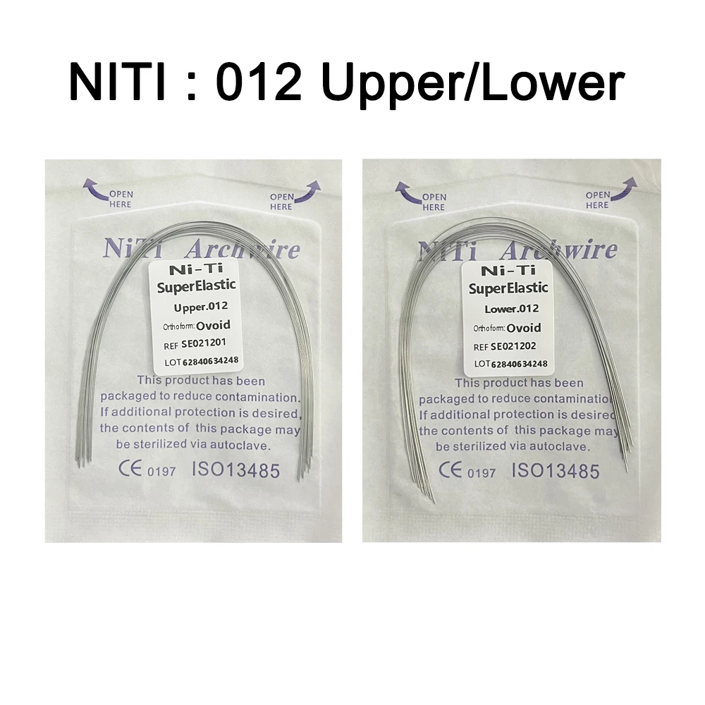 AG 100pcs/10Pack Dental Orthodontic Arch Wires NITI Round / Rectangular Oval Form Ortho Arch Wire Dentist Tool