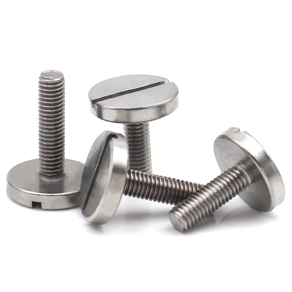 304 Stainless Steel Slotted Large Round Head Screws M2 M2.5 M3 M4 M5 M6 Cylinder wide Head Machine Screw Hardware Fasteners