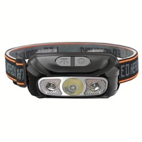Powerful Headlamp LED Sensor Strong Light Headlamp Mini USB Rechargeable Flashlight Head Light Portable Camping Search Light