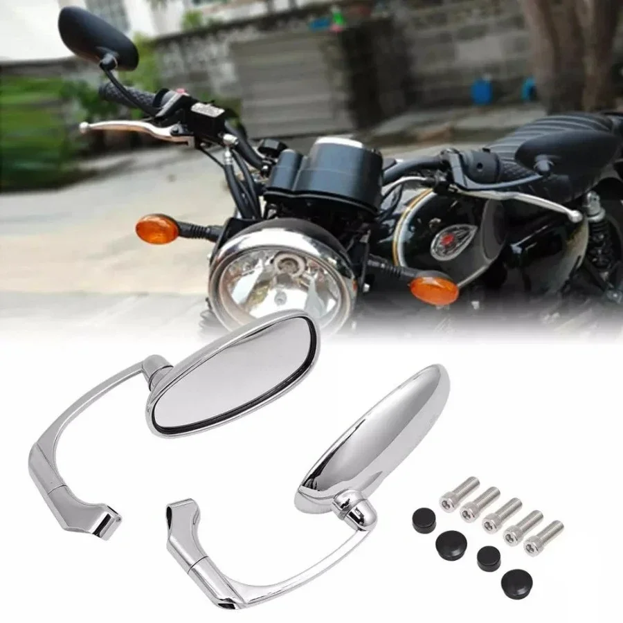 Universal Motorcycle Vintage Conversion Side Mirrors For VOGE HAOJUE QJMOTOR KYMCO CFMOTO YAMAHA HONDA SUZUKI KAWASAKI ZONTES