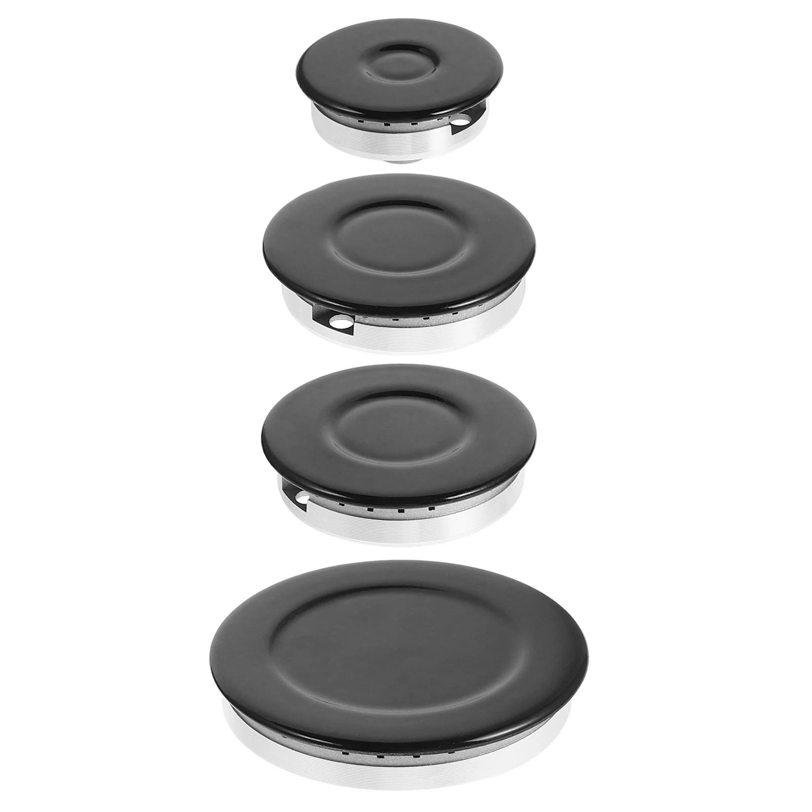 

Gas Stove Cap Accessories Black Caps for Cooktop Flame Cap Cover Hob Replacement Kit Flame Cover