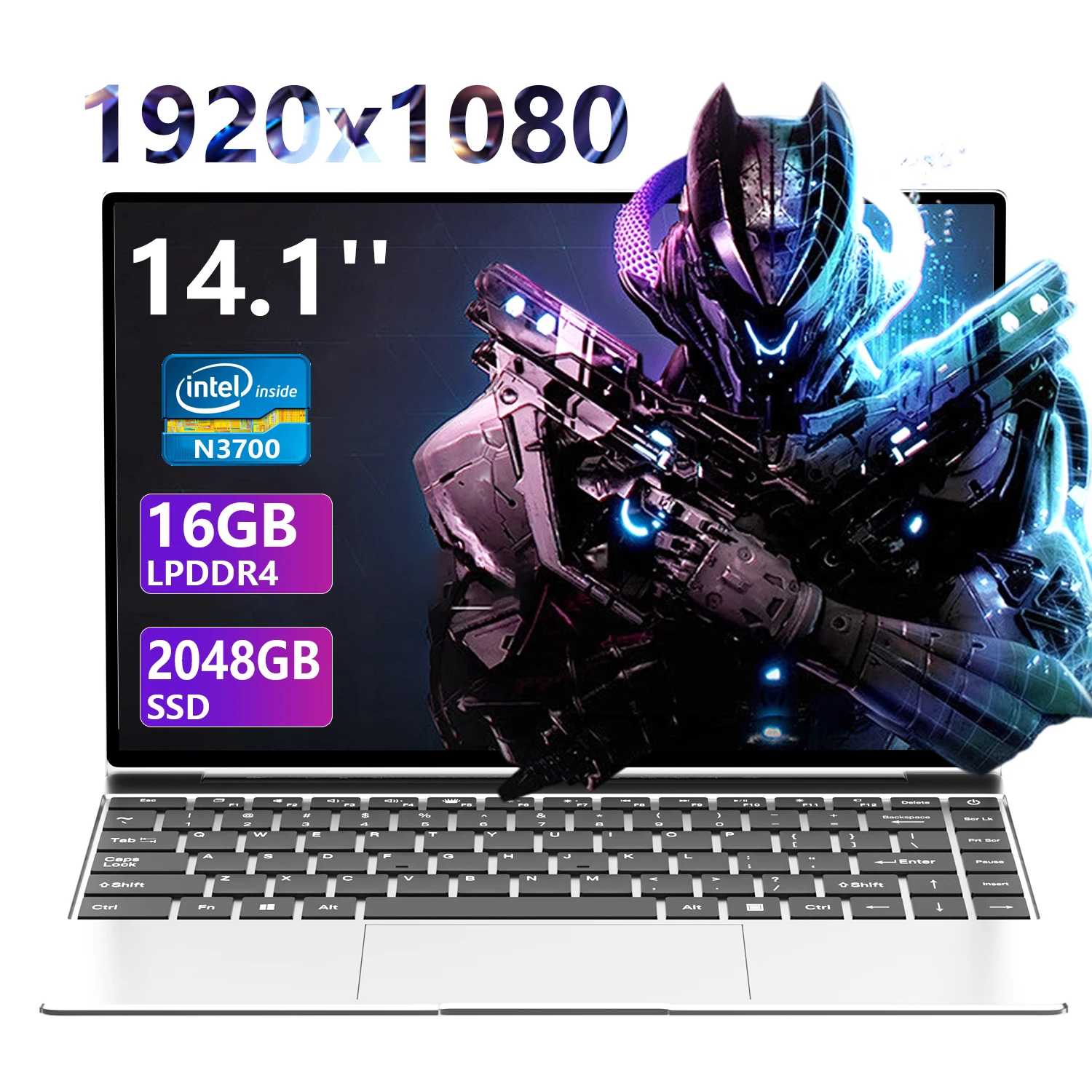 yZ[z14.1C` Eg X m[gp\R 16GB RAM 2TB SSD Windows 11 Intel N3700 m[gubN Q[~O 1920*1080 fBXvC ItBX wKp Rs[^[ PC