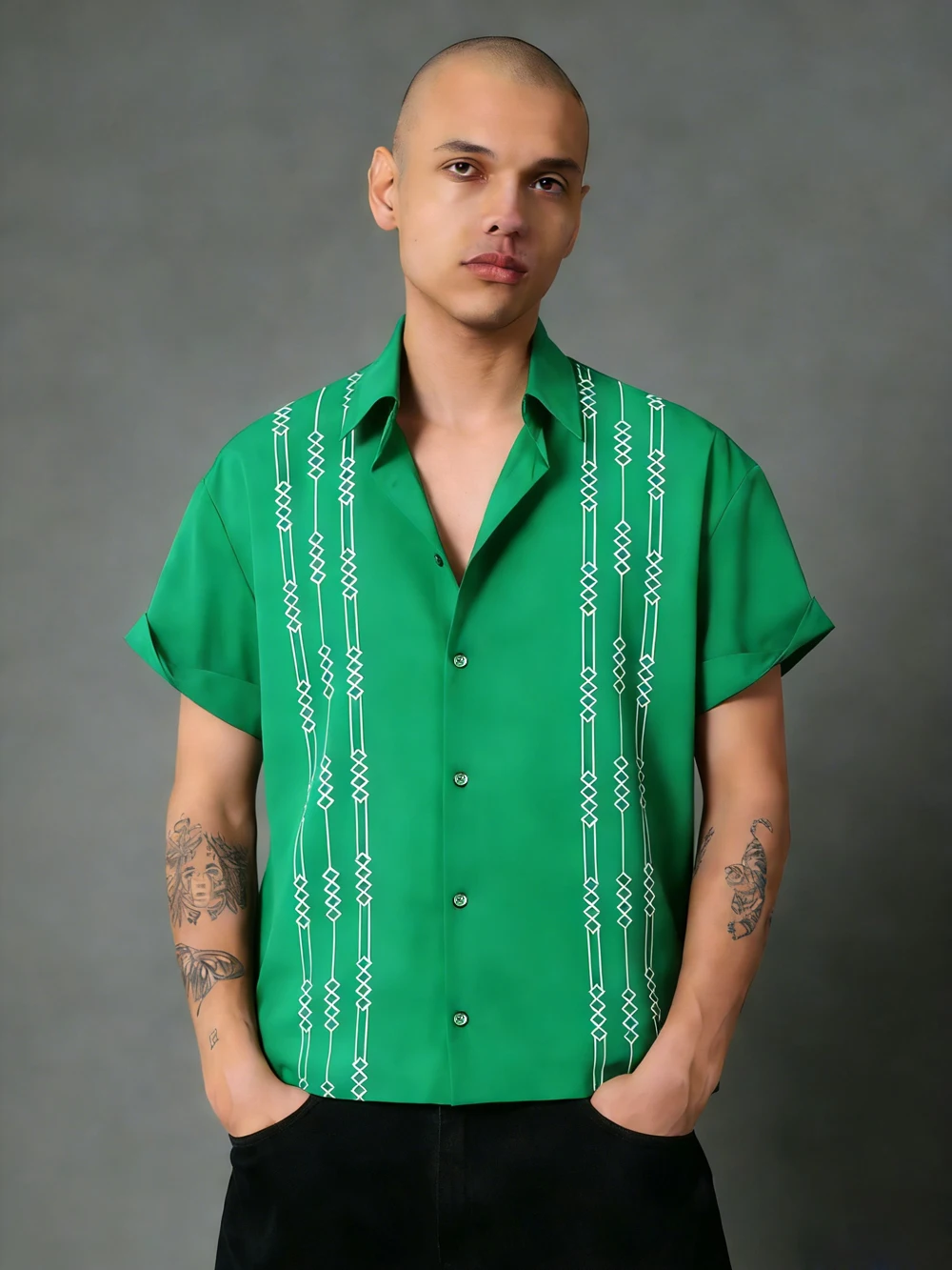 Men's Colorful Pattern High-Definition Printed Shirt Fashion Hipster Short-Sleeve Designer Shirt Hawaiian Men's Clothing for You