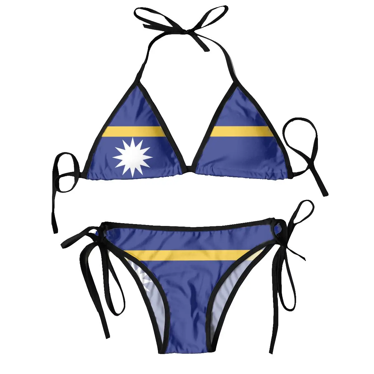 2024 Badpak Nauru Nationale Vlag Mujer Vrouwen Badkleding Zomer Strandkleding Badbikini 'S Sets