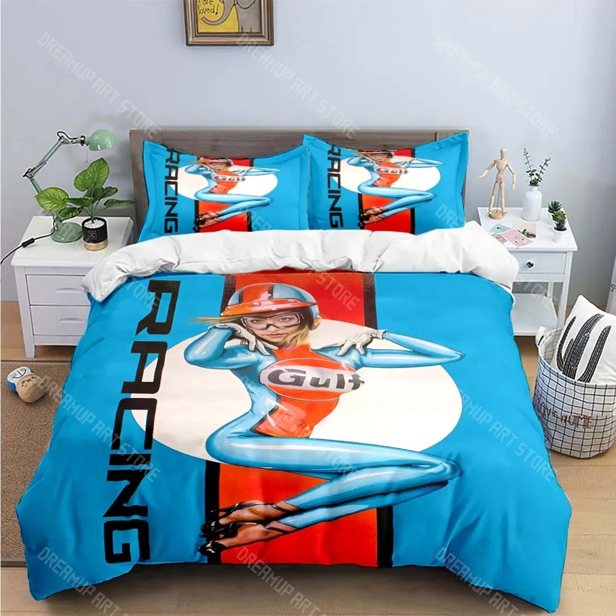 

3d Print G-Gulf Racing Bedding Set Boys Girls Twin Queen Size Duvet Cover Pillowcase Bed Kids Adult Fashion Home Textile