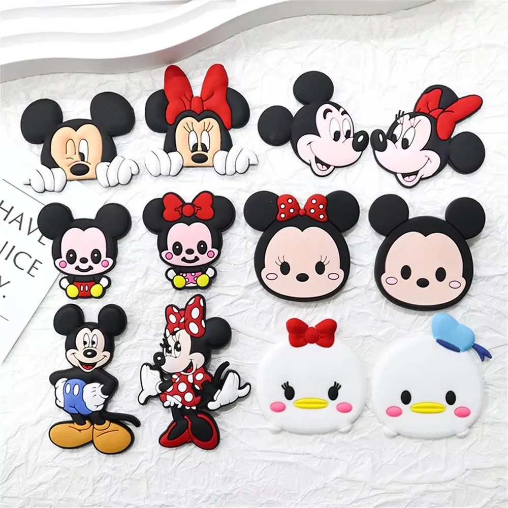 Novo oversized miniso caixa mickey minnie sapato encantos acessórios diy meninos e meninas tamancos sandálias fivela decorativa