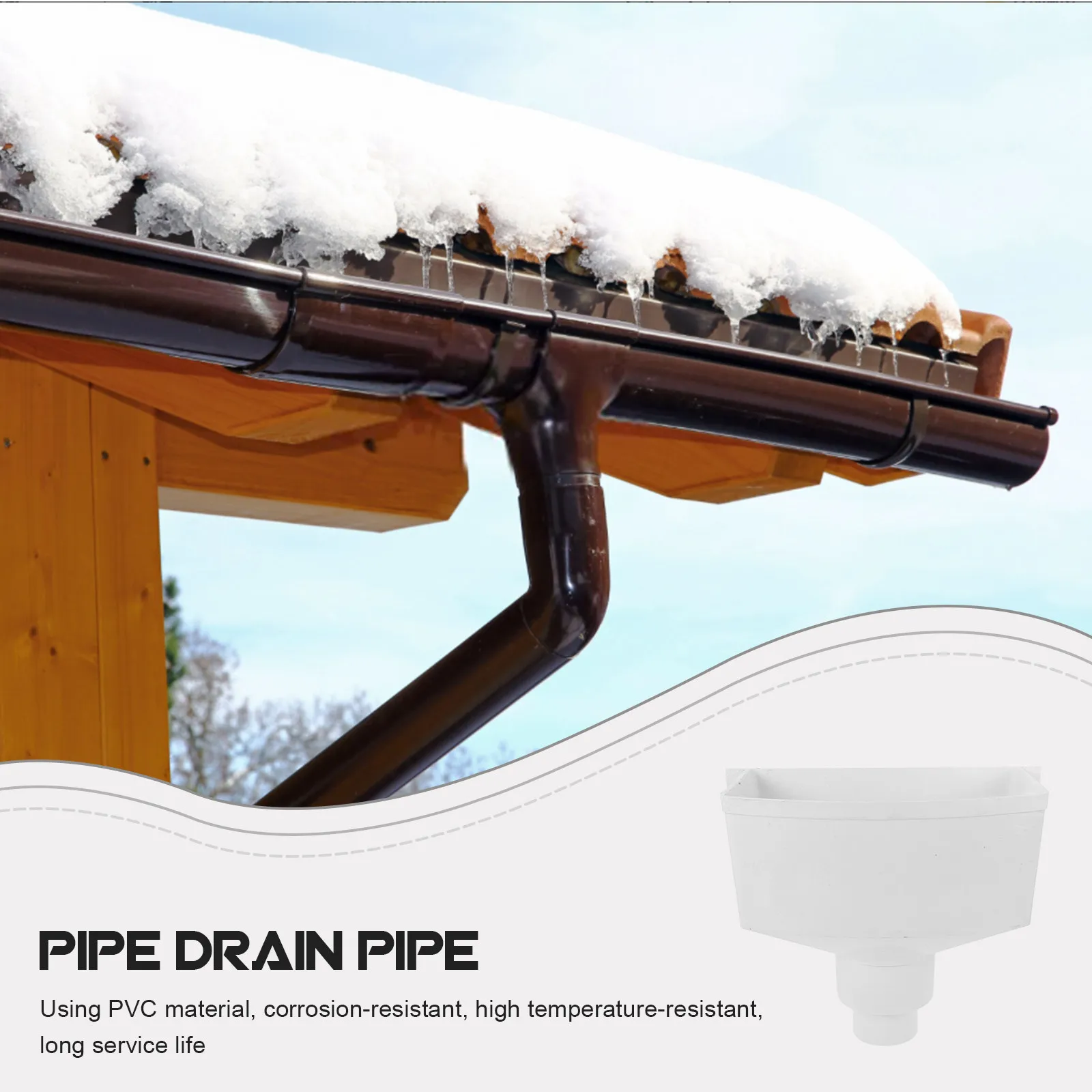 Water Diverter Rain For Gutter Drainage Builder Sturdy PVC Downspout Adapter Seamless Transition Design Wide Mouth