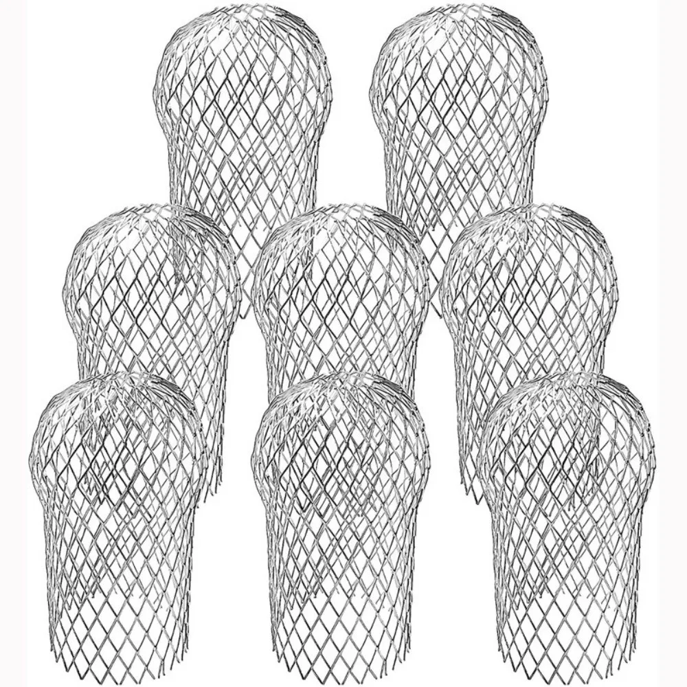 4pcs Expand Aluminum Gutter Filter Silver Mesh Anti-Blocking Filter Rustproof Foldable Screen Floor Drain Filter Downspout Cover