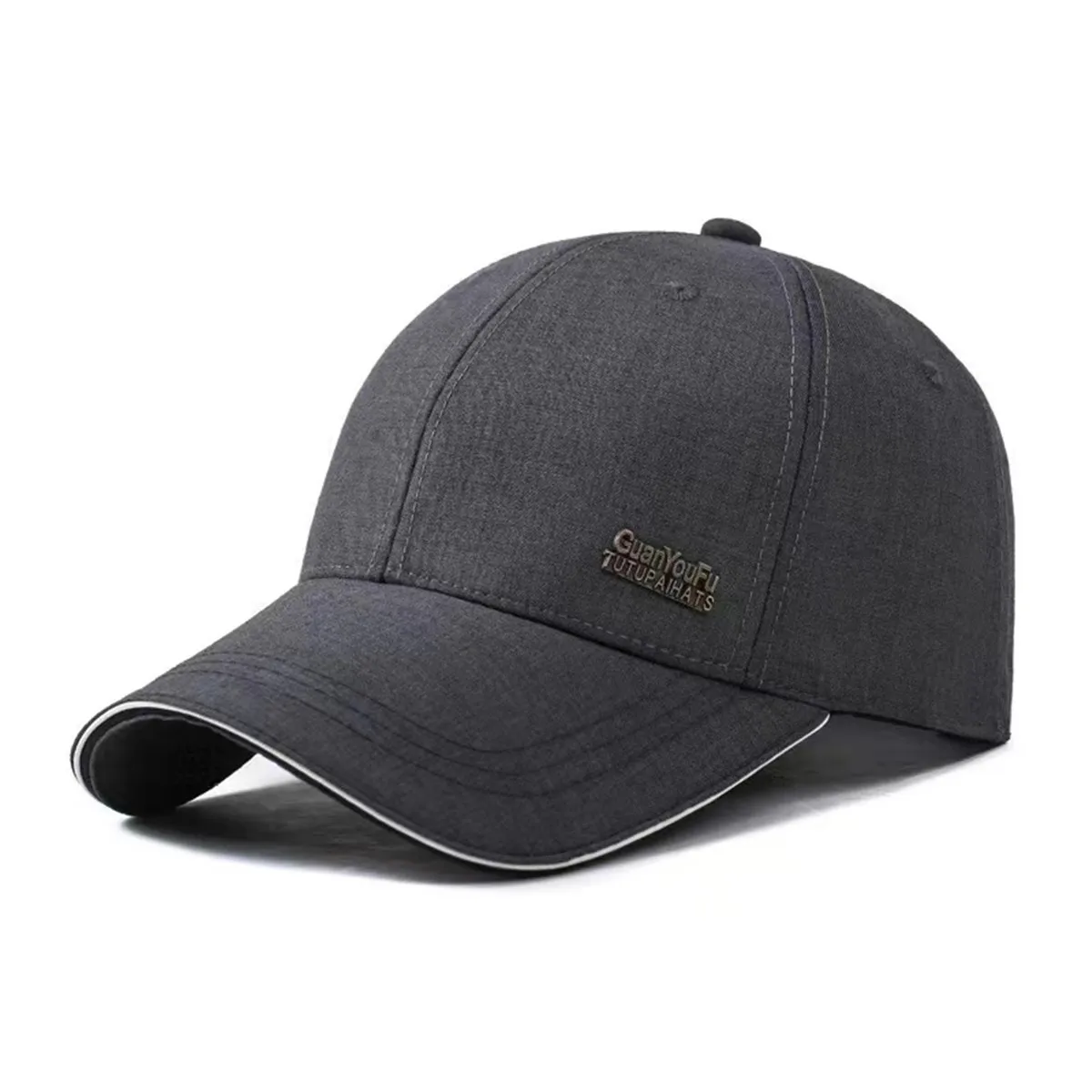 Unisex GuanYouFu Baseballkappen mit Schriftzug, Frühling und Herbst, für den Außenbereich, verstellbare Freizeithüte, Sonnenschutzhut – Detail 7