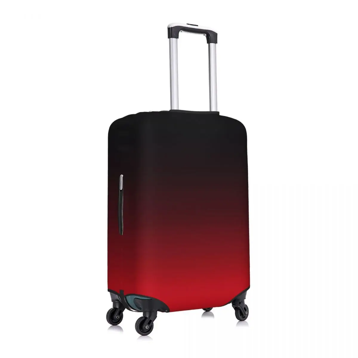 Bright Red And Black Ombre Suitcase Cover Flight Minimalist Gradient Useful Luggage Supplies Business Protector