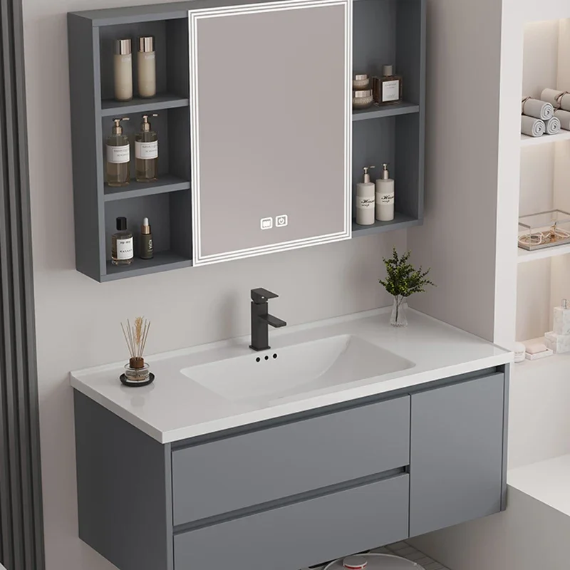 Locker Shower Bathroom Cabinets Smart Light Sanitation Home Furniture Vanity Mirror Bathroom Cabinets Simple Miroir De Salle