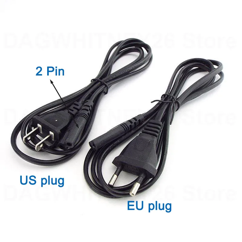 150CM 2Pin AC Power Supply Cable Power Extension Cord For Desktop Laptop PC Notebook
