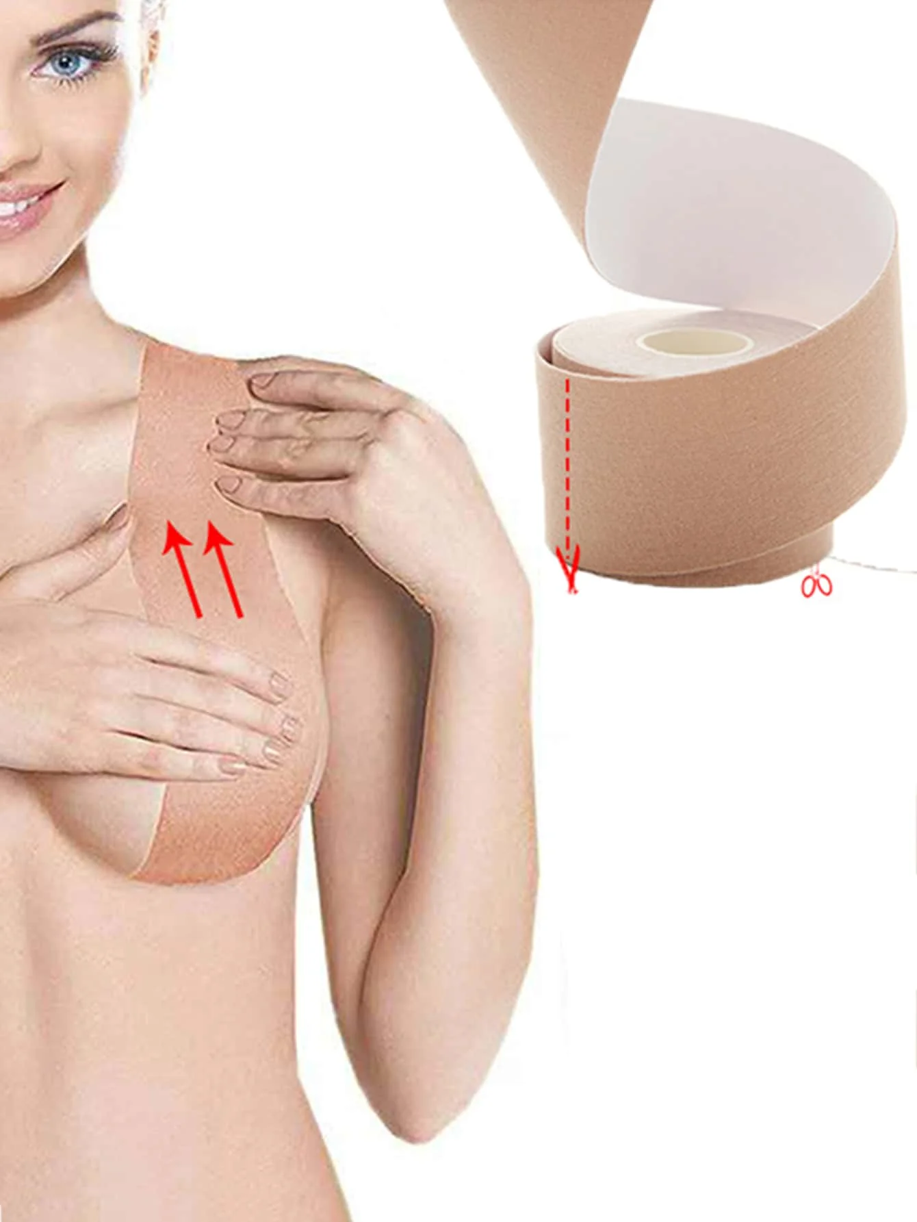 1 piece of non cutting and anti exposure cloth lifting roll breast augmentation bandage