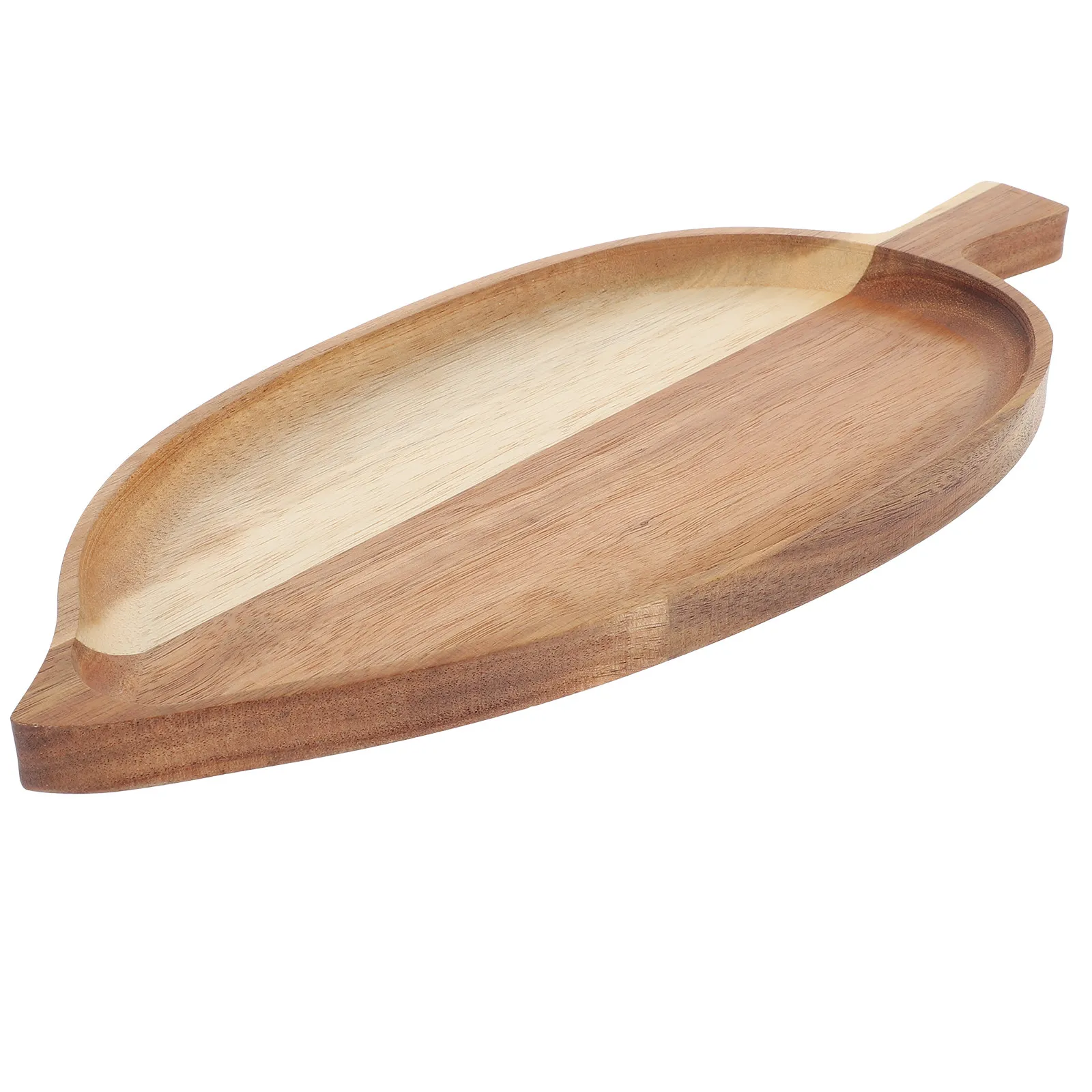 Wooden Leaf Shaped Sushi Serving Tray Japanese Design Food Plate for Raw Fish Slicing Sashimi Platter Family Gathering
