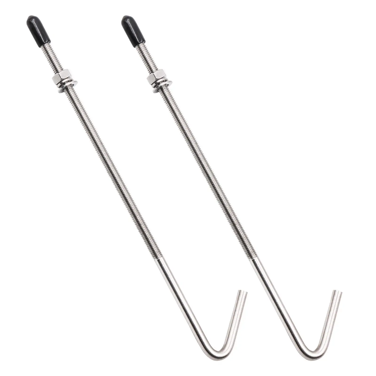 

Крепежные болты для автомобильных аккумуляторов 8 дюймов, универсальные, из нержавеющей стали, с J-образными крюками и крышками для клемм, для грузовиков и внедорожников