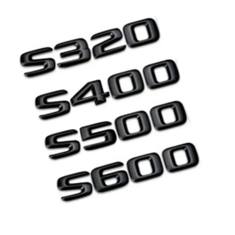 

3D Letters S400 S500 S600 ABS Emblem for Mercedes Benz S W221 W222 S320 S400 S500 S600 Car Fender Trunk Rear Logo Sticker