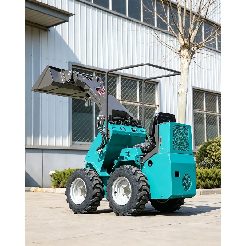 Mini Crawler Skid Steer Loader Compact Skid Steer Loader Skid Steer Loader 1 Ton Plow for Farm Garden Snow Removal Cheap