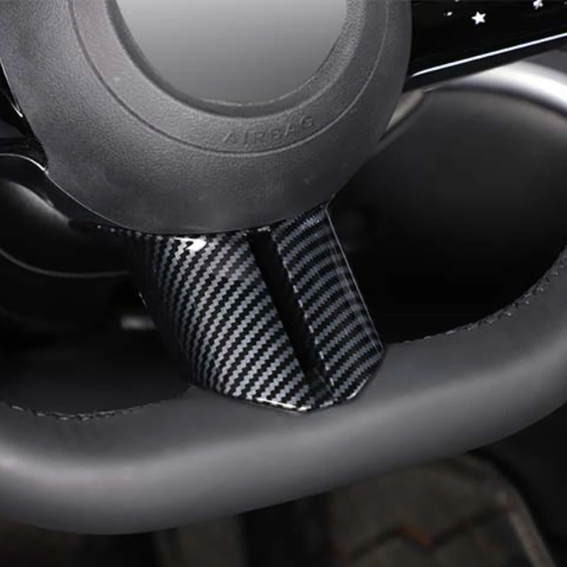 

ABS Carbon Fiber Car Steering Wheel Decorative Frame Cover Trim Sticker Car Accessories For Mercedes Benz C Class W206 2022-2024