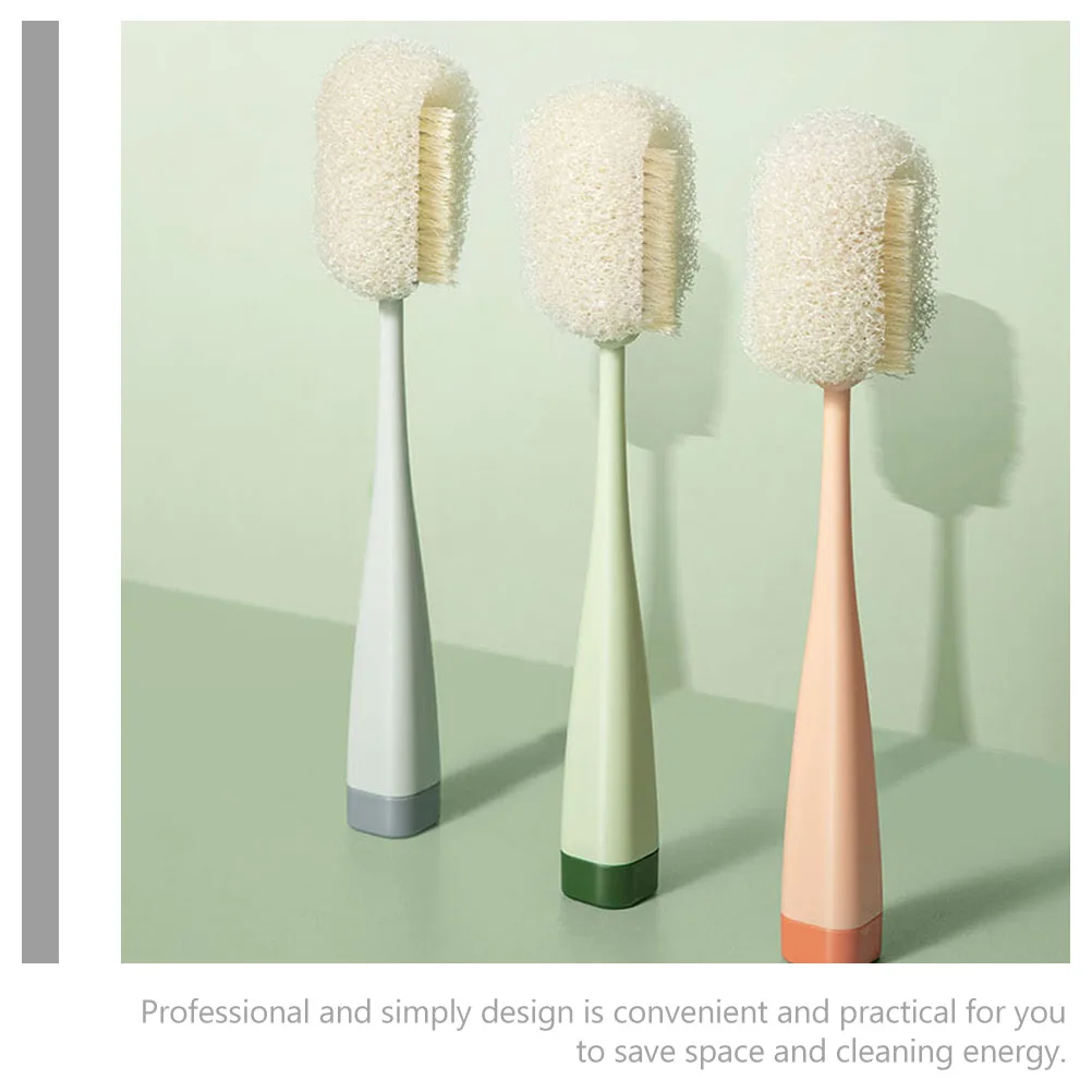

3pcs Long Bottle Cleaner Sponge Plastic Narrow Neck Brush for Water Cups Baby Feeding Feeding Bottle Brush Glass Jar Kitchen