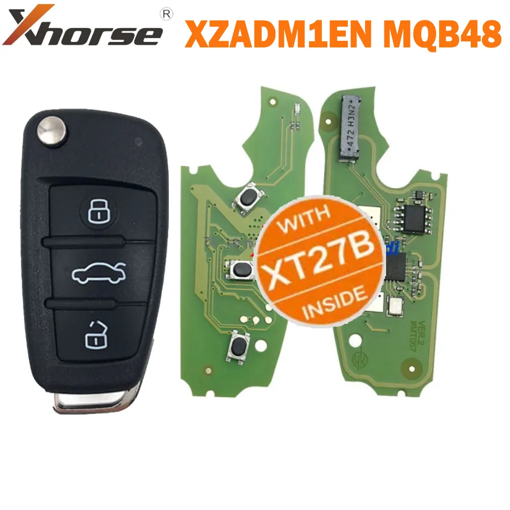 1/2/5/10pcs XHORSE XZADM1EN XZ Series AU.D MQB48 Special PCB Board for Audi Models 3 Buttons with XT27B Super Chip Inside