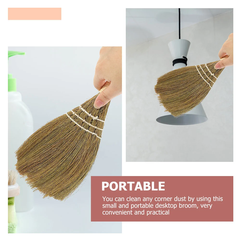 Short Handle Broom Flexible Desk Dust Broom Kitchen Countertop Broom Small Cleaning Broom straw broom