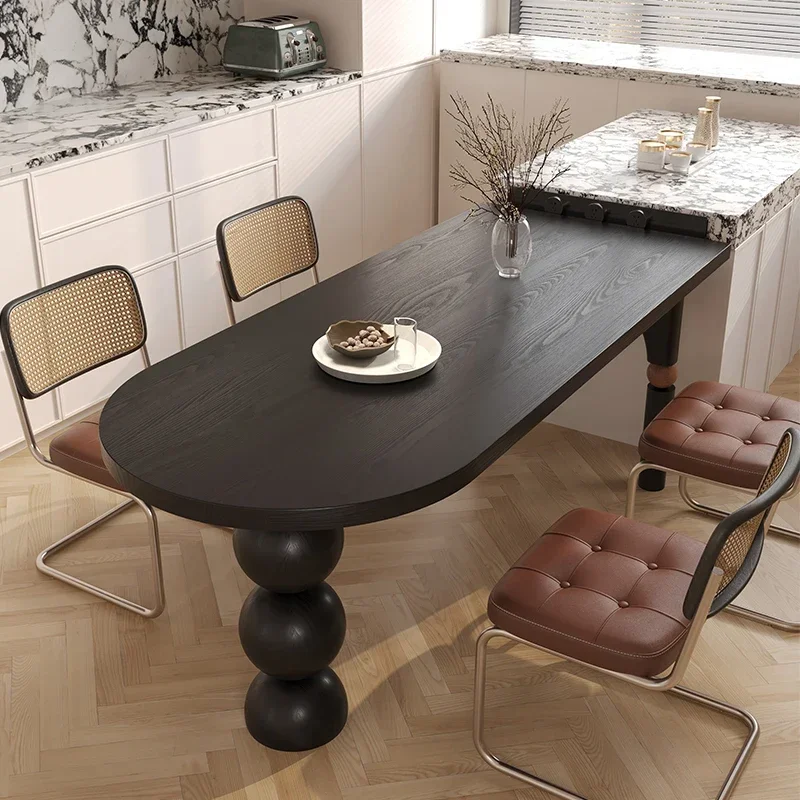 

Ornament Irregular Kitchen Table Japanese Unique Wood Nordic Kitchen Table Space Saving Black Muebles De Cocina Furniture Home