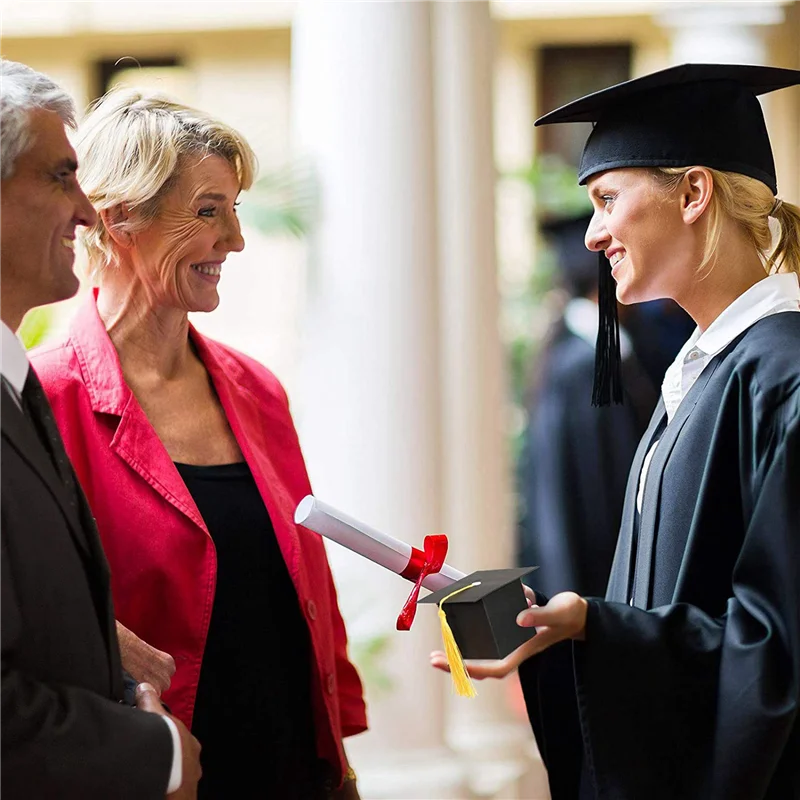 

Graduation Decorations 150PCS Graduation Candy Box DIY Grad Cap Box For Graduation Gift Graduation Party Favors Decor