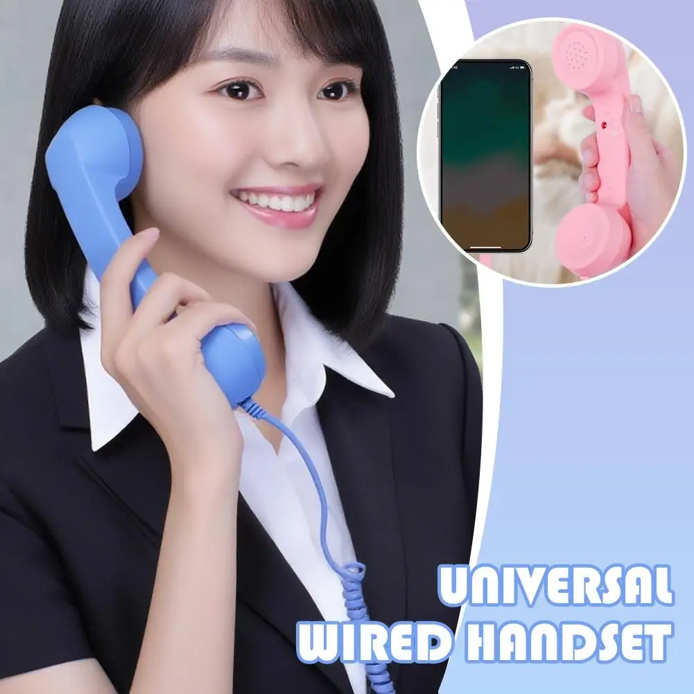 

Адаптер для телефона в стиле ретро Type-C, стационарный конвертер с микрофоном, классический домашний офис, дорожный стол, телефонный аксессуар, подарок