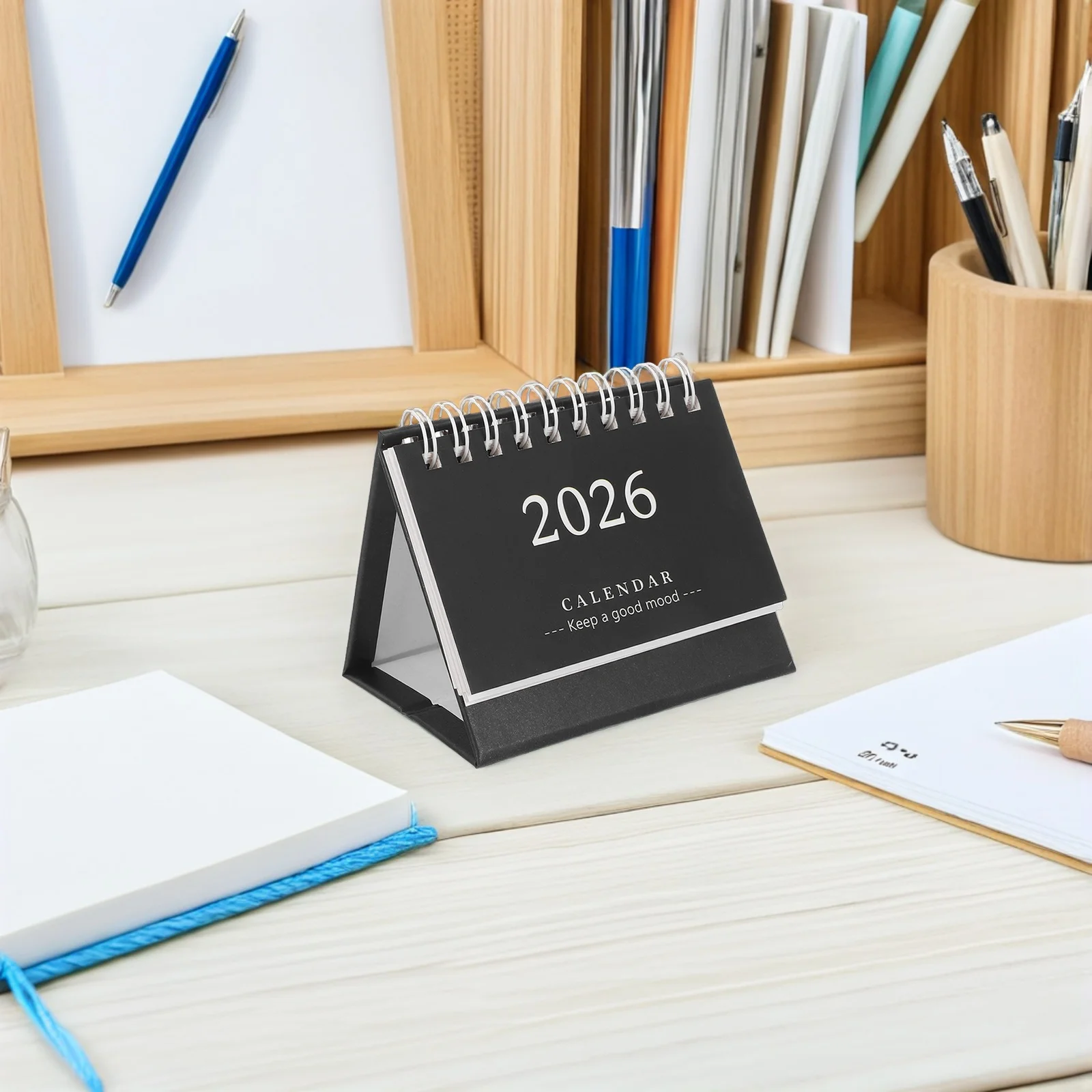 

2026 Mini Desk Calendar Small Table Foldable Standing Flip Monthly Planner Office Desktop Organizer Desk Planner