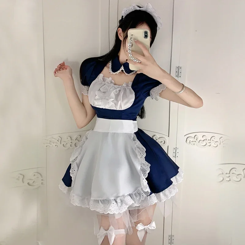 Japanisches Kawaii Dienstmädchenkleid Damen Plus Size Halloween Anime Cosplay Party Outfits Süße Katze Mädchen Love Live Cosplay Tanzkleid