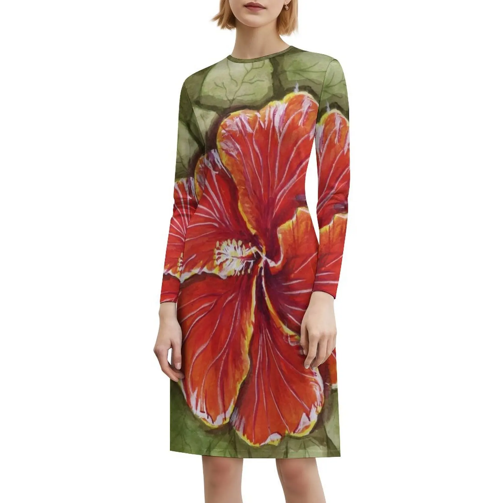 ~ الكركديه الأحمر ~ فستان بوهيمي عتيق بأكمام منتفخة أو خيارات بدون أكمام للنساء فستان سهرة على شكل زهرة للنساء