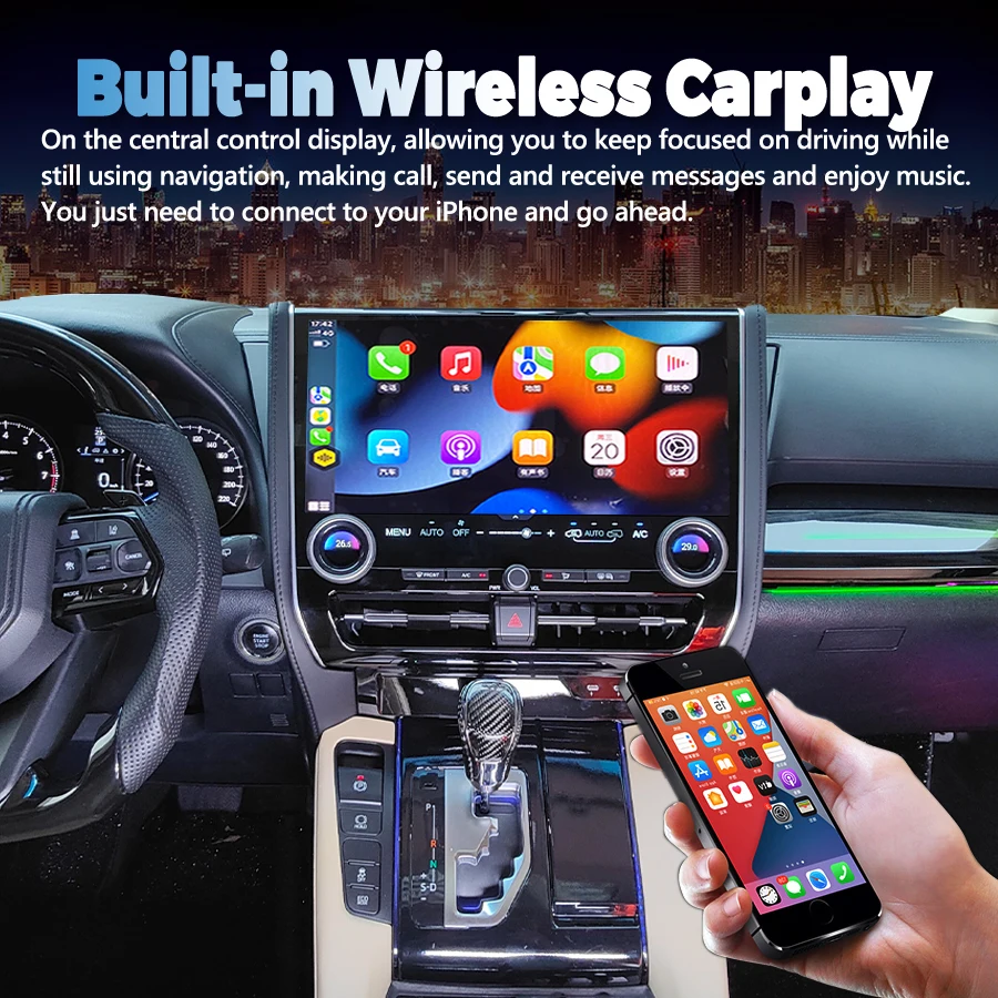 راديو سيارة 15.7 بوصة لسيارة Toyota Alphard 30 Series 35 Series 2015-2019 ترقية إلى 40 Series 2020 2021 مشغل وسائط متعددة Carplay GPS