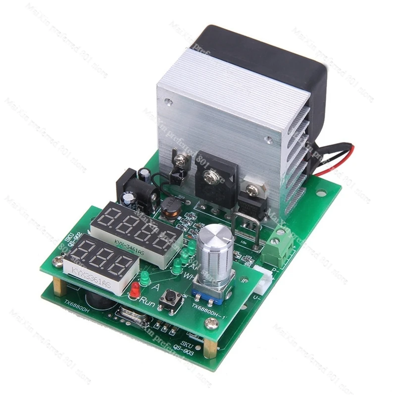 9.99A 60W 30V Constant Current Electronic Load Discharge Battery Capacity Tester Meter With Dual LED Digital Fan Module