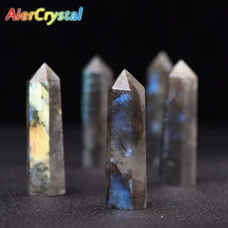 Natural Moonstone Cristal Coluna, Quartzo Labradorita, Ponto De Pedra, Obelisco Mineral, Wand Coluna, Sala De Cura Artesanato Decoração