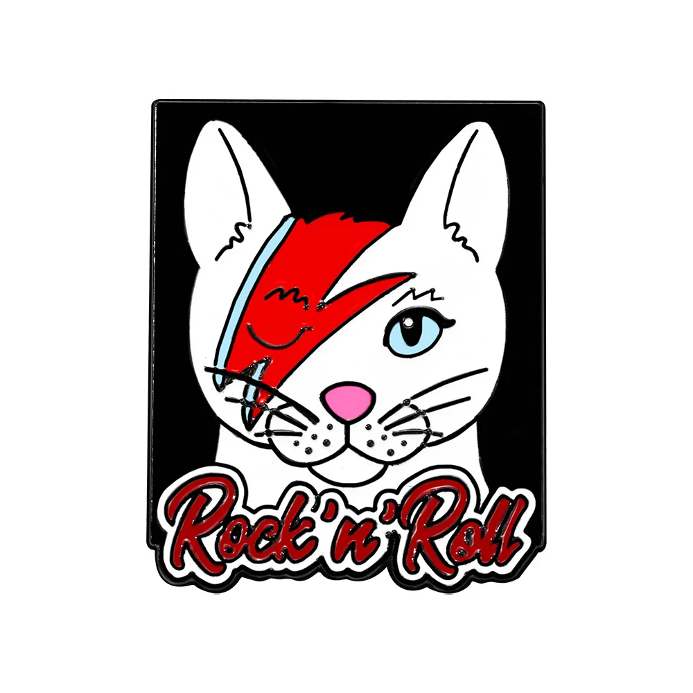 KISS Rock Bands Pop Music Logo Badges ROCK STAR Enamel Metal Lapel Pin Backpack Hoodie Decoration Singer Group fans Gift view 5