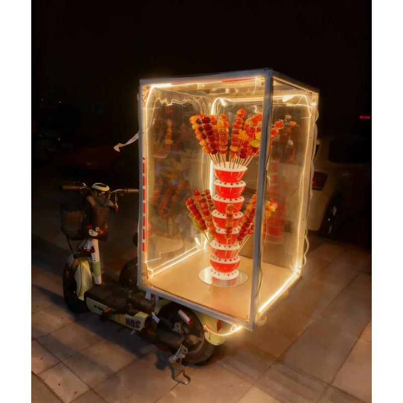 

Two-wheeled Electric Vehicle Vertical Rock Sugar Hoist Showcase Length 60 Width 60 Height 95